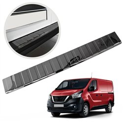 Rear bumper trim for Nissan NV300 I (X82) 2016-2021 | Black chrome Stainles