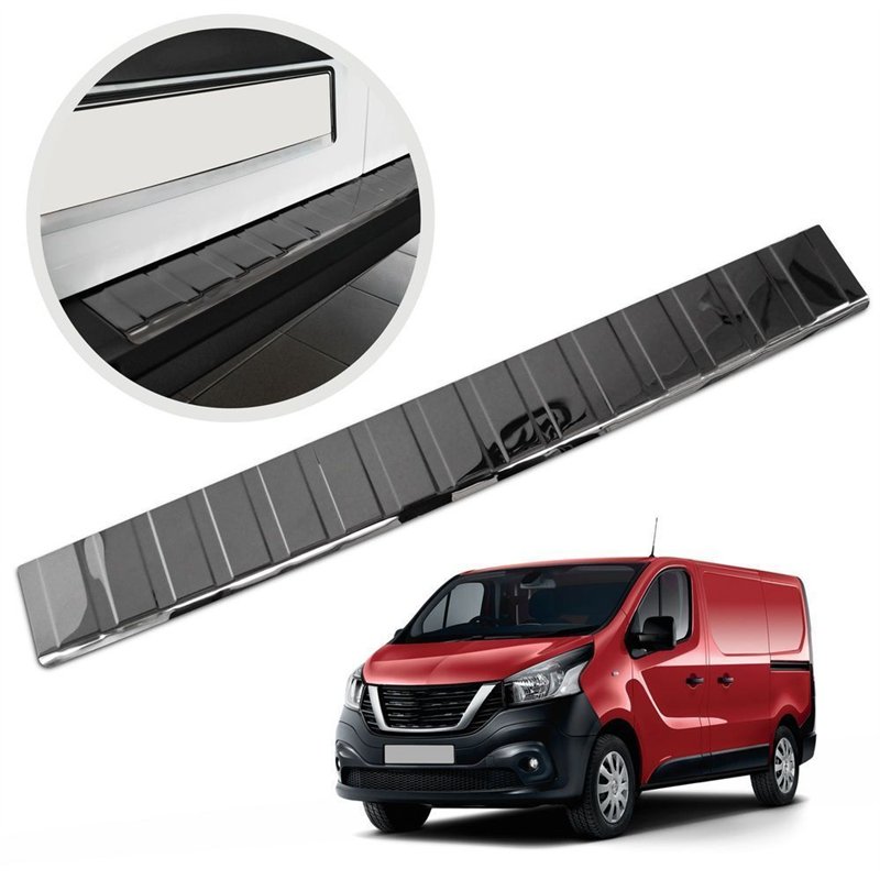 Rear bumper trim for Nissan NV300 I (X82) 2016-2021 | Black chrome Stainles