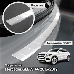 Rear bumper trim for Mercedes GLE Coupe (C292) 2015-2019 | Silver Stainless