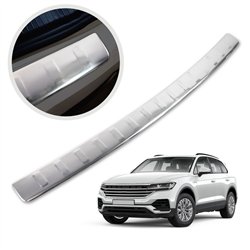 Rear bumper trim for Volkswagen VW Touareg III (CR) 2018- | Chrome Stainles
