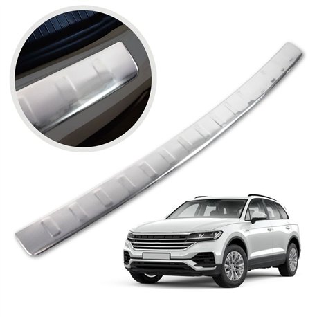Rear bumper trim for Volkswagen VW Touareg III (CR) 2018- | Chrome Stainles