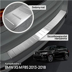Rear bumper trim for BMW X5 (F85) 2015-2018 | Silver Stainless steel