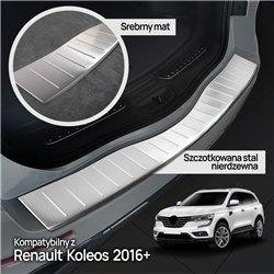 Rear bumper trim for Renault Koleos II (HC | RZG) 2017-2023 Silver Stainles