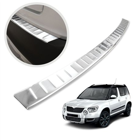 Rear bumper trim for Skoda Yeti I (5L) PRE-FL 2009-2013 | Chrome Stainless