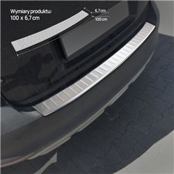 Rear bumper trim for Skoda Yeti I (5L) PRE-FL 2009-2013 | Chrome Stainless