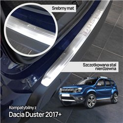 Rear bumper trim for Dacia Duster II (HM | SR) 2018-2024 Silver Stainless s