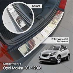 Rear bumper trim for Opel Mokka A (J13) PRE-FL 2012-2016 | Chrome Stainless