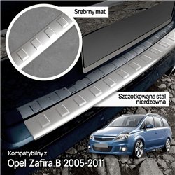 Rear bumper trim for Opel Zafira B (A05 | H) 2005-2014 Silver Stainless ste