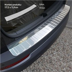 Rear bumper trim for Skoda Karoq I (NU) 2017- | Chrome Stainless steel