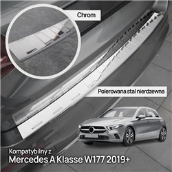 Rear bumper trim for Mercedes A-Class Hatchback (W177) 5D 2018- | Chrome St