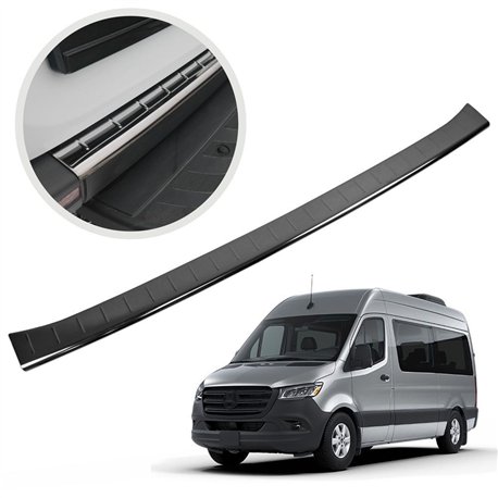 Rear bumper trim for Mercedes Sprinter (W907 | W910) 2018- Black chrome Sta