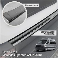 Listwa tylnego zderzaka Mercedes Sprinter (W907 W910) 2018- Czarny chr