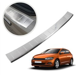 Rear bumper trim for Volkswagen VW Polo Hatchback VI (AW/BZ) 5D 2017- | Sil