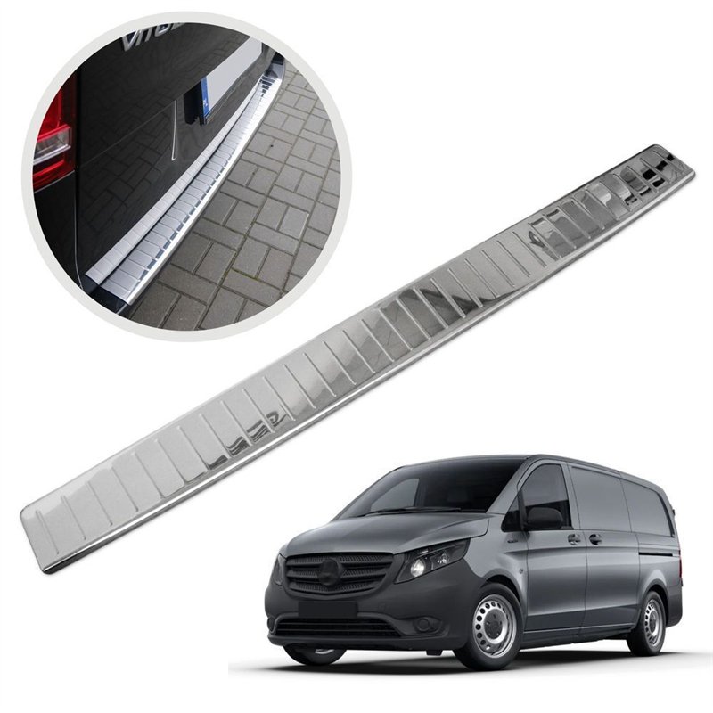Rear bumper trim for Mercedes V-Class (W447) 2014- | Chrome Stainless steel