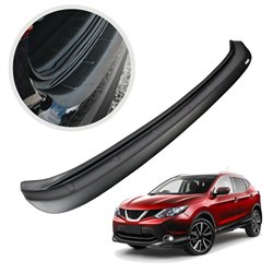 Rear bumper trim for Nissan Qashqai II (J11) PRE-FL 2014-2017 | Black ABS