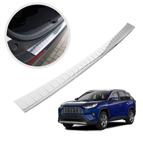 Rear bumper trim for Toyota RAV4 (XA50) 2019- | Chrome Stainless steel