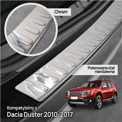 Rear bumper trim for Dacia Duster I (HS) 2010-2017 | Chrome Stainless steel