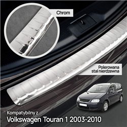 Rear bumper trim for Volkswagen VW Touran I (1T | GP) PRE-FL 2003-2010 Chro