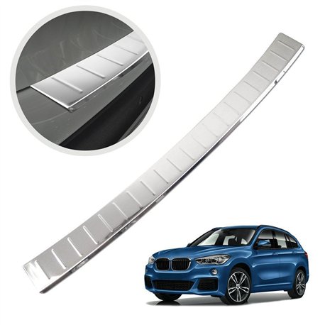 Rear bumper trim for BMW X1 (F48) 2015-2022 | Chrome Stainless steel