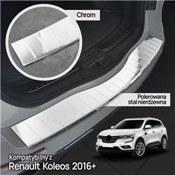 Rear bumper trim for Renault Koleos II (HC | RZG) 2017-2023 Chrome Stainles