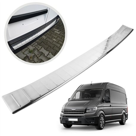 Rear bumper trim for MAN TGE I (2N | SY) 2017- Chrome Stainless steel