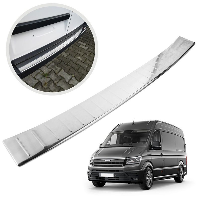 Rear bumper trim for MAN TGE I (2N | SY) 2017- Chrome Stainless steel