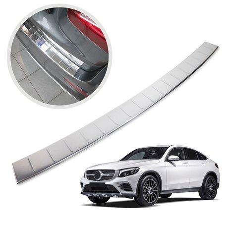 Rear bumper trim for Mercedes GLC (X253) 2015-2022 | Chrome Stainless steel