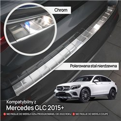 Listwa tylnego zderzaka Mercedes GLC (X253) 2015-2022 Stal nierd