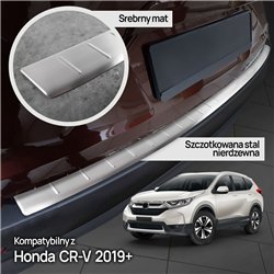 Rear bumper trim for Honda CR-V (RW) 2016-2023 | Silver Stainless steel