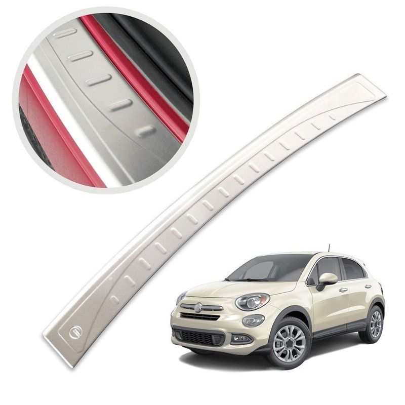Rear bumper trim for Fiat 500X I (334) 2015- | Silver Stainless steel
