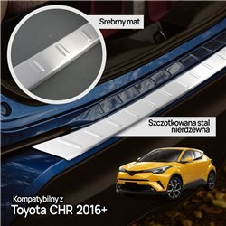 Rear bumper trim for Toyota C-HR I (AX10/AX50) 2016-2023 | Silver Stainless
