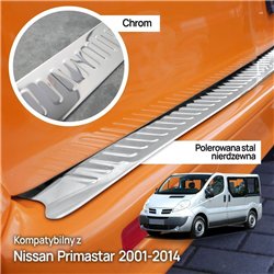 Rear bumper trim for Nissan Primastar I (X83) 2002-2015 | Chrome Stainless