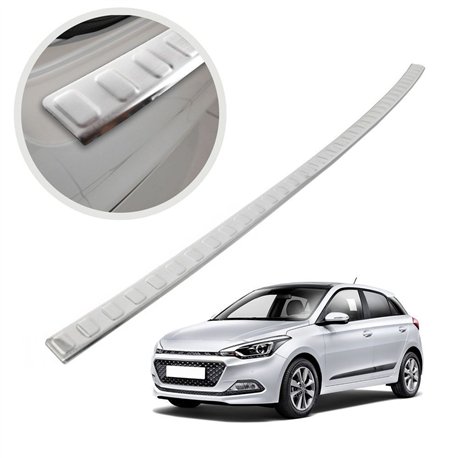 Rear bumper trim for Hyundai i20 Hatchback II (GB) 5D FL 2018-2020 | Silver