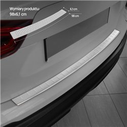 Rear bumper trim for Nissan Qashqai II (J11) FL 2017-2021 | Silver Stainles