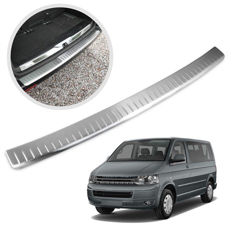 Rear bumper trim for Volkswagen VW Transporter (T5) 2003-2015 | Silver Stai