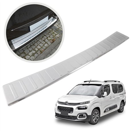 Rear bumper trim for Citroen Berlingo III (K9) 2018- | Chrome Stainless ste