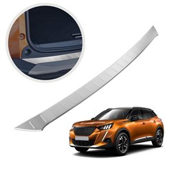Rear bumper trim for Peugeot 2008 II (P24 | U) 2020- Silver Stainless steel