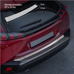 Rear bumper trim for Peugeot 2008 II (P24 | U) 2020- Silver Stainless steel