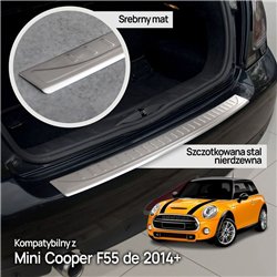 Listwa tylnego zderzaka MINI Hatch Hatchback III 5D 2014- Srebrn