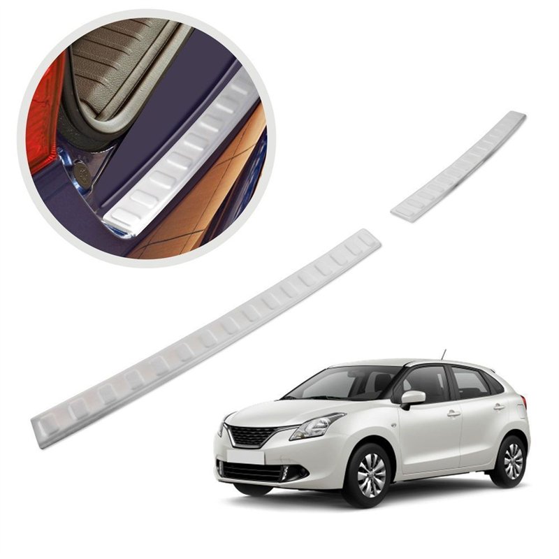 Rear bumper trim for Suzuki Baleno Hatchback II (WB | EW) 5D 2016-2021 Silv