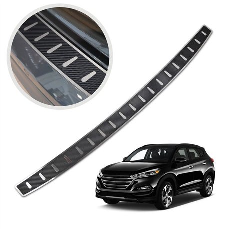 Rear bumper trim for Hyundai Tucson III (TL) PRE-FL 2015-2018 | Black Stain