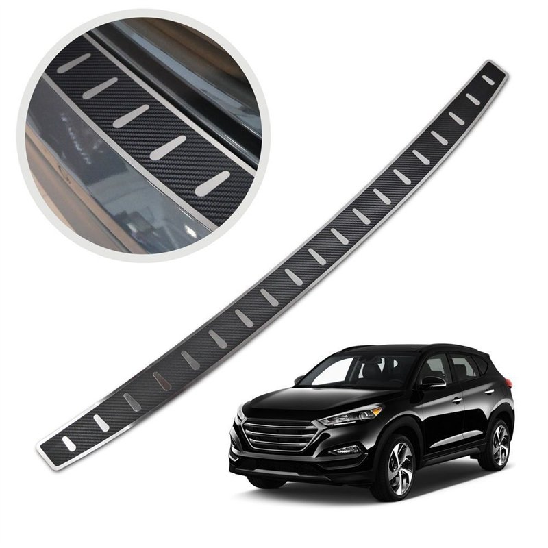 Rear bumper trim for Hyundai Tucson III (TL) PRE-FL 2015-2018 | Black Stain