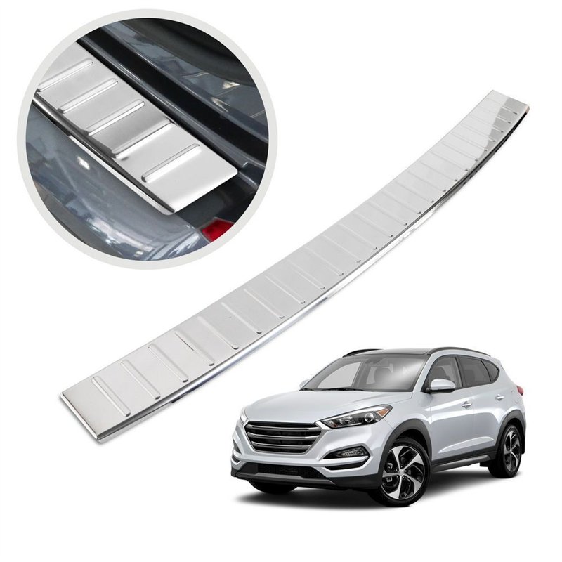 Rear bumper trim for Hyundai Tucson III (TL) FL 2018-2020 | Chrome Stainles