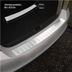 Rear bumper trim for Skoda Rapid Liftback I (NH3) 2012-2019 | Silver Stainl