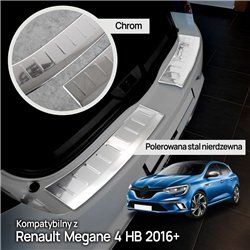 Rear bumper trim for Renault Megane Hatchback IV (RFB) 5D 2016-2024 | Chrom