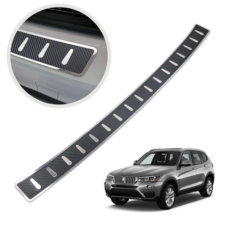 Rear bumper trim for BMW X3 (F25) 2010-2017 | Black Stainless steel