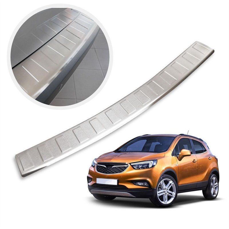 Rear bumper trim for Opel Mokka X A (J13) FL 2016-2019 | Silver Stainless s