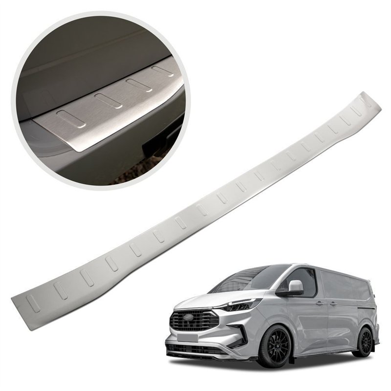 Rear bumper trim for Ford Transit Custom II (V710) 2023- | Silver Stainless