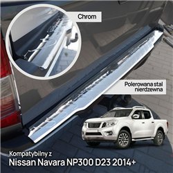 Rear bumper trim for Nissan Navara III (D23 | D231 EU) PRE-FL 2016-2022 Chr
