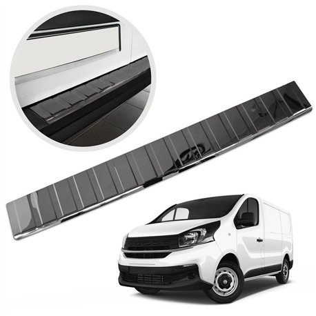 Rear bumper trim for Fiat Talento II (296 | X82) 2016-2021 Black chrome Sta